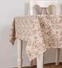 Florals Beige (78x60) Cotton Table Cloth