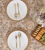 Florals Beige (78x60) Cotton Table Cloth