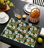 Florals Green (12 x 17.5) Cotton (Set of 6) Placemats