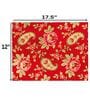 Florals Red (12 x 17.5) Satin (Set of 6) Placemats
