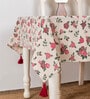 Florals Red (90x60) Cotton Table Cloth