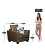 Florence 1 Seater Sofa In Brown Colour In Colour
