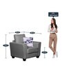 Florence 1 Seater Sofa In Grey Colour In Colour