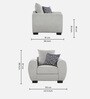 Florence Fabric 1 Seater Sofa in Light Grey Colour Florence Fabric 1 Seater Sofa in Light Grey Colour