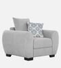 Florence Fabric 1 Seater Sofa in Light Grey Colour
