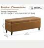 Florence Fabric Leathrette Storage Ottoman Ottoman in Camel Brown Colour