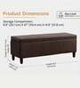Florence Fabric Leathrette Storage Ottoman Ottoman in Dark Brown Colour