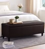 Florence Fabric Leathrette Storage Ottoman Ottoman in Dark Brown Colour