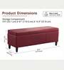 Florence Fabric Leathrette Storage Ottoman Ottoman in Red Burgundy Colour