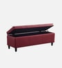 Florence Fabric Leathrette Storage Ottoman Ottoman in Red Burgundy Colour