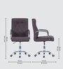 Florence Leatherette Executive Chair in Brown Colour