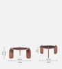 Florence Mango Wood Coffee Table In Tubbaq Finish With Brown Tinted Glass Top