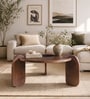 Florence Mango Wood Coffee Table In Tubbaq Finish With Brown Tinted Glass Top