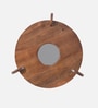 Florence Mango Wood Coffee Table In Tubbaq Finish With Brown Tinted Glass Top