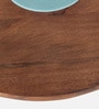 Florence Mango Wood Coffee Table In Tubbaq Finish With Leatherette Fabric Top