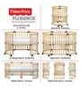 Florence Modular Crib with Lockable Wheels in Natural Finish