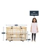 Florence Modular Crib with Lockable Wheels in Natural Finish