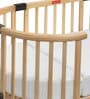 Florence Modular Crib with Lockable Wheels in Natural Finish