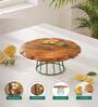 Florentine Wooden Snack-cum-Cake Stand, 12"