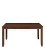 Floret 6 Seater Dining Set in Walnut Finish with Bench