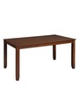 Floret 6 Seater Dining Set in Walnut Finish with Bench
