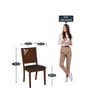 Floret 6 Seater Dining Set in Walnut Finish