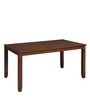 Floret 6 Seater Dining Set in Walnut Finish