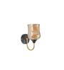Florian Metal & Glass Wall Light (Black & Brass)