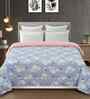 Florida 180 GSM Floral  Reversible All Season AC Comforter / Blanket / Quilt (Blue, 220x240 CM)