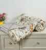 Florida 180 GSM Floral  Reversible All Season AC Comforter / Blanket / Quilt (Ivory, 220x240 CM)