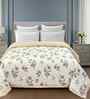 Florida 180 GSM Floral  Reversible All Season AC Comforter / Blanket / Quilt (Maroon, 220x240 CM)