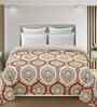 Florida 180 GSM Floral  Reversible All Season AC Comforter / Blanket / Quilt (Orange, 220x240 CM)