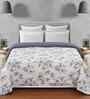 Florida 180 GSM Floral  Reversible All Season AC Comforter / Blanket / Quilt (Pearl, 220x240 CM)