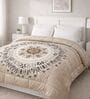 Beige Digital Goose Down Filling Reversible 230 GSM Double Bed AC Comforter