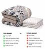 Beige Digital Goose Down Filling Reversible 230 GSM Double Bed AC Comforter