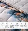 Blue Digital Goose Down Filling Reversible 230 GSM Double Bed AC Comforter