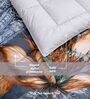 Blue Digital Goose Down Filling Reversible 230 GSM Double Bed AC Comforter