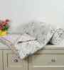 Florida Floral AC Comforter with King Bedsheet & 2 Pillow Covers | All Season | Reversible | Soft & Fluffy (Pink, 220x240 CM)