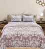 Florida Floral AC Comforter with King Bedsheet & 2 Pillow Covers | All Season | Reversible | Soft & Fluffy (Ivory, 220x240 CM)