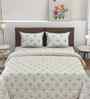 Florida Floral AC Comforter with King Bedsheet & 2 Pillow Covers | All Season | Reversible | Soft & Fluffy (Pink, 220x240 CM)
