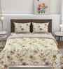 Florida Floral AC Comforter with King Bedsheet & 2 Pillow Covers | All Season | Reversible | Soft & Fluffy (Ivory, 220x240 CM)