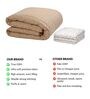 Beige Minimal Print Goose Down Filling 230 GSM Double Bed AC Comforter