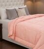 Pink Minimal Print Goose Down Filling 230 GSM Double Bed AC Comforter