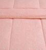 Pink Minimal Print Goose Down Filling 230 GSM Double Bed AC Comforter