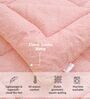 Pink Minimal Print Goose Down Filling 230 GSM Double Bed AC Comforter