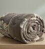 Grey Double Printed Flannel 230 GSM AC Blanket
