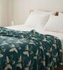 Green Double Printed Flannel 290 GSM AC Blanket