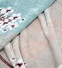 Aqua Printed Flannel Blanket Double Bed Ultra Soft 250 GSM Lightweight AC Blanket