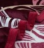 Maroon Printed Flannel Blanket Double Bed Ultra Soft 250 GSM Lightweight AC Blanket