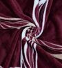 Maroon Printed Flannel Blanket Double Bed Ultra Soft 250 GSM Lightweight AC Blanket